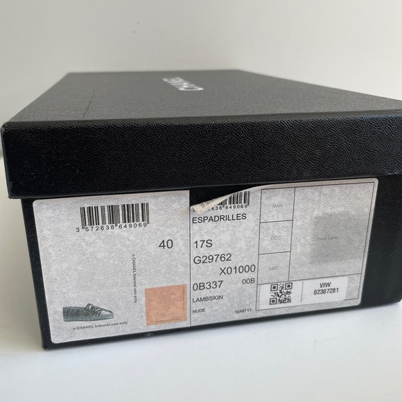 Chanel Espadrilles Lambskin Nude Color - Size 40 - Picture 12 of 13